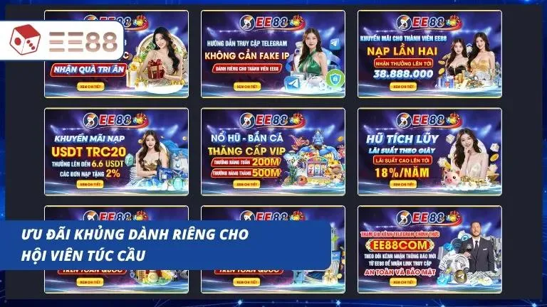 Nhiều chương trình tặng thưởng giá trị luôn sẵn sàng chờ đón mọi hội viên